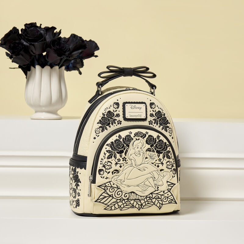 Alice in Wonderland Floral Mini Backpack, , hi-res view 3
